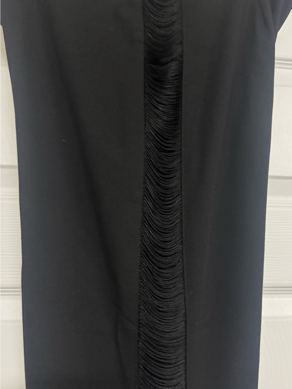 INC Black Tuxedo Style Pants with Side Fringe Detail